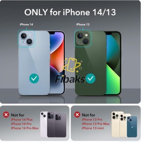 Resim Fibaks iPhone 13/14 Kılıf Kamera Lens Korumalı Magsafe Şarj Kilifi Şeffaf Renkli Yumuşak Kapak Mor 