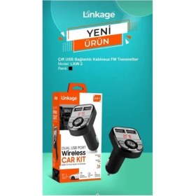 Resim Linkage Lkw-2 Çift USB Bağlantılı Wireless Fm Transmitter Müzik Kit 