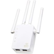 Resim Sones 5g/2.4g 1200mbps Wifi Menzil Genişletici Wifi Tekrarlayıcı 2 Ethernet Portlu Ab Fiş Beyaz 