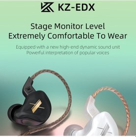 Resim Pazly Edx Profesyonel Kulaklık, Beyaz/siyah, 10mm Bass, Gürültü Önleme, Çıkarılabilir Kablo, 3.5mm, Kz Edx 