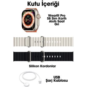 Resim Howear S8 Ultra 4g Sim Kartlı Btk Kayıtlı Akıllı Kol Saati Amoled Gri 