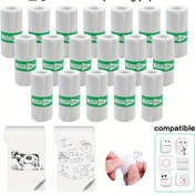 Resim 5/10/20 Rulo Mini Baskı Kağıdı, Termal Etiket Kağıdı, Yapışmaz, Mini Termal Baskı Kağıdı, Mini Fotoğraf Yazıcısı Fotoğraf Etiketleri, Görev Listeleri, Notlar, Beyaz Arka Plan Siyah Metin, 57mm, Mini Yazıcı ile Uyumlu Mini Baskı Kağıdı 