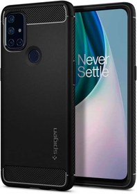 Resim Laelr Spigen Oneplus Nord N10 5g Uyumlu Kılıf Rugged Armor Matte Black - Acs02604 