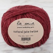 Resim La Mia Natural Jute Twine 100 gr Bordo Jüt İp - L211 - 34105 