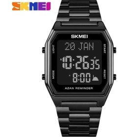 Resim Hanyang Siyah Skmeı LED Saatler Erkekler Izle Erkek Kol Saatleri Yön Imi Imi Dijital Şehir Veri Erkek Kıble Müslüman Saatler Relogio Masculino (Yurt Dışından) 