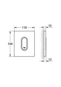 Resim Grohe Arena Cosmopolitan Ankastre Mekanik Manuel Pisuar Sistemi Kumanda Paneli - 38857000 Diğer 
