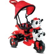Resim Babyhope 0127 Little Panda Ebeveyn Kontrollü Tenteli Müzikli Tricycle Üç Teker Bisiklet 