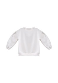 Resim Mininio Kız Bebek Sim Baskılı Sweatshirt - Skasar Ekru 