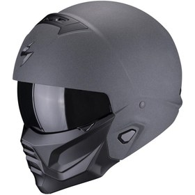 Resim Scorpion Exo Combat 2 Graphite Modüler Motosiklet Kaskı Koyu Gri 