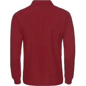 Resim Tezzgelsin Erkek Çocuk Uzun Kol Polo Yaka Okul T-shirt Bordo 