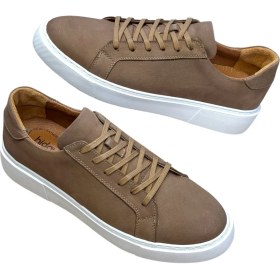 Resim Beyaz Düz Taban Sneakers Model Hakiki Deri Günlük Casual Erkek Ayakkabı 