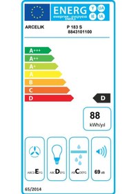 Resim Arçelik P 183 S Aspiratör Siyah 
