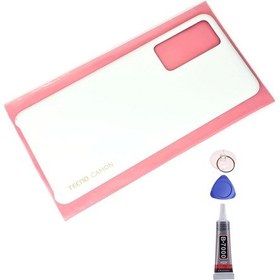 Resim Tecno Camon 18 P Beyaz Arka Kapak Batarya Kapağı Pil Kapağı Yapışkan Ve Sökme Aparatıyla Beraber Full Set Beyaz 
