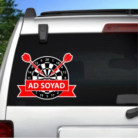 Resim Sticker Dizayn Dart Isim Soyisim Sticker - 00270 