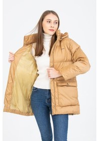 Resim Kinetix Bella Coat Kamel Günlük Kadın Şişme Kaban 