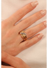 Resim Çgk Çiğdem Gürel Kuyumculuk Altın Anne Yüzüğü Yaldız 