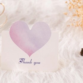 Resim 100 Adet Çiçekçi Mesaj Tatil Kartı Mor 