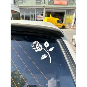 Resim Tky Etiket Gül Resmi Beyaz 
