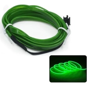 Resim Oldfriend 1 Adet 5m Usb Led Neon Şerit Işık Yeşil Araç İçi Dekorasyon Parti Aydınlatma 