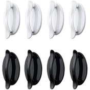 Resim Parçalar Kendinden Yapışkanlı Kulplar, Anında Takılan Kapı Kolçakları, Buzdolapları, Dolaplar, Kapılar, Çekmeceler İçin Güçlü Kendinden Yapışkanlı Kulplar, 2 Renk 