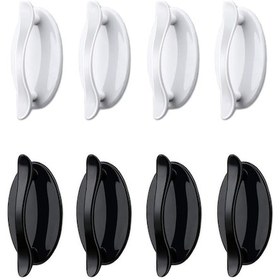 Resim Parçalar Kendinden Yapışkanlı Kulplar, Anında Takılan Kapı Kolçakları, Buzdolapları, Dolaplar, Kapılar, Çekmeceler İçin Güçlü Kendinden Yapışkanlı Kulplar, 2 Renk 