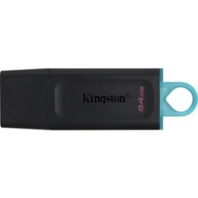 Resim Kaia Life Kıngston DTX/64GB USB 3.2 Data Traveler Exodia Gen 1 Flash Disk (Siyah - Turkuaz) 