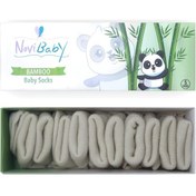 Resim Novibaby 5'li Bambu Yenidoğan Bebek Çorabı I Ecru I 0-6 ay Ekru 