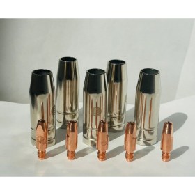 Resim Gazsız Gazaltı Kaynak Başlığı Nozul ve Meme 