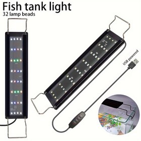 Resim Canlı akvaryum aydınlatması - çok renkli kontrol, uzatılabilir LED aquarium lambası taze su tankları için ideal doğal güzellik ekler Akvaryum Işık Tutucuları Aquarium Aksesuarları Tuzlu Suyun Altı İncileri Zamanlayıcılı Klipsli Çip Lamba Dimmer'lı İncili Yüzeyi Parlaklığı Ayarlanabilen Spektrum 