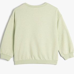 Resim Kız Bebek Tilki Aplike Detaylı Sweatshirt Pamuklu 