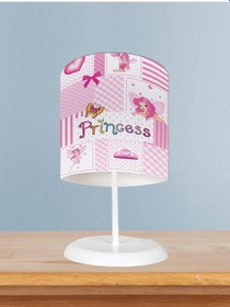 Resim Mekta Home Bebek Ve Çocuk Odası Princess Desenli Pembe Abajur 