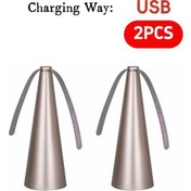 Resim Goldenqian 1/2 Adet Sinek Kovucu Otomatik Fan Sinek Fanları Haşere Kovucu Masa Fanı Pil/usb Powered Böcek Kovucu Sinekleri Uzak Tutmak Usb Gold 2pcs 