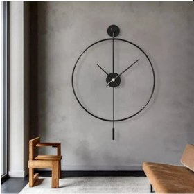 Resim MetaQuartz Aksesuar (XXL-60*80 cm)Siyah Tiktok - Siyah 35 Akrep Yelkovan , Modern Siyah 