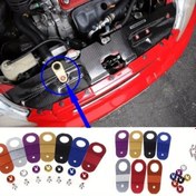 Resim Premium Alüminyum Radyatör Destek Braketi Seti - Honda Civic 1996-2000 Ek için Dayanıklı, Kolay Montajlı, Pervane ve Cıvata Dahil, Çoklu Renk Seçenekleri 