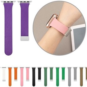 Resim Koyun Derisi Dokusu Manyetik Katlanır Toka Elma İzleme 3 42mm İçin 