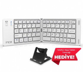 Resim Inca IBK-580BT Katlanabilir Bluetooth Klavye | Sessiz 67 Tuş Mini Taşınabilir iOS/Android/Windows Uyumlu 