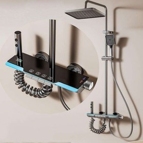 Resim Premium Dijital Piyano Duş Seti LED Işıklı Banyo Duş Sistemi 