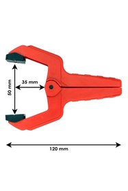 Resim Badem10 Yaylı Kıskaç Mandal El Tip İşkence Kırmızı Klips Hobi 50 mm 2 inç 2 ADET 