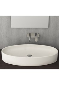 Resim Bocchi Vessel Elips Çanak Lavabo 85 CM Bisküvi 1014-014-0125 