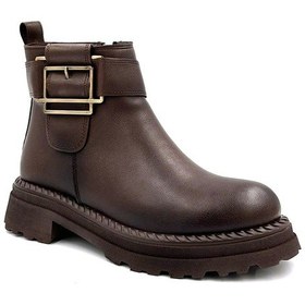 Resim Beyaz Park Moda Leydi Poli Hafif Taban Fermuarlı Günlük Kadın Bot Kahve Kahve 