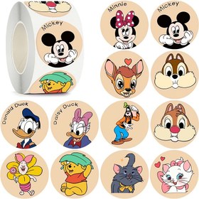 Resim Disney 500 adet Karikatür Karakter Etiketleri, Kendinden Yapışkanlı Kağıt Etiketler, Yarı Parlak Bitiş, Yuvarlak Şekil, Laptoplar, Çantalar, Telefonlar, Valizler, Seramikler için DIY Dekorasyon, Partiler ve Tatil Hediyeleri için İdeal 