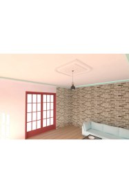 Resim Motifpiyer Lamba Tavan Göbeği 52 Kare Dik Oval Dış Çıtalı 