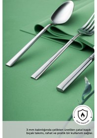 Resim Emsan Penta 18 Parça 6 Kişilik Tatlı Çatal Kaşık Bıçak Seti 