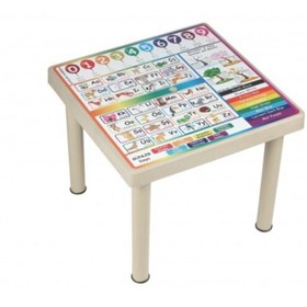 Resim Sağlam Plastik Mandella Rubi Çocuk Masası Türkçe Desenli 