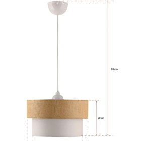 Resim Jütipli Bohem Kumaş Başlık 2 Katlı Pasta Avize Yatak Odası Çocuk Odası 