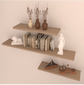 Resim Rafkestir 3 Lü Raf Set ( 90 - 50 - 40 ) Cappicino 