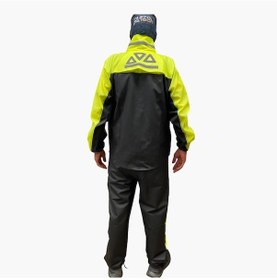 Resim Nukrotech Astarlı Cepli PVC Su Geçirmez Motosiklet Yağmurluğu Siyah - Sarı 