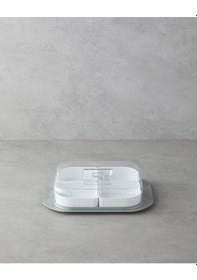 Resim English Home Daisy Plastik 4 Bölmeli Kahvaltılık 26x23 Cm Yeşil Yeşil 