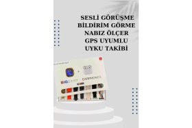 Resim Akıllı Saat 7 Kordonlu Kulaklık Hediyeli Nabız Ölçer Uyku Takibi Sesli Görüşme Midastech 