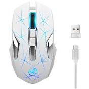 Resim Geeksen Hxsj T300 Kablosuz Optoelektronik Fare, 7 Tuş, 2400dpı, 10m Menzil, Siyah/beyaz Optik 